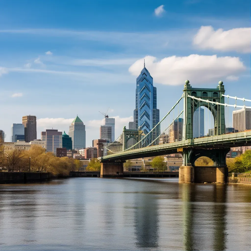 Philadelphia skyline river - Image 1