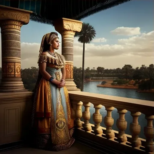 Image of Cleopatra by Nile River under Egyptian sun - Image 3