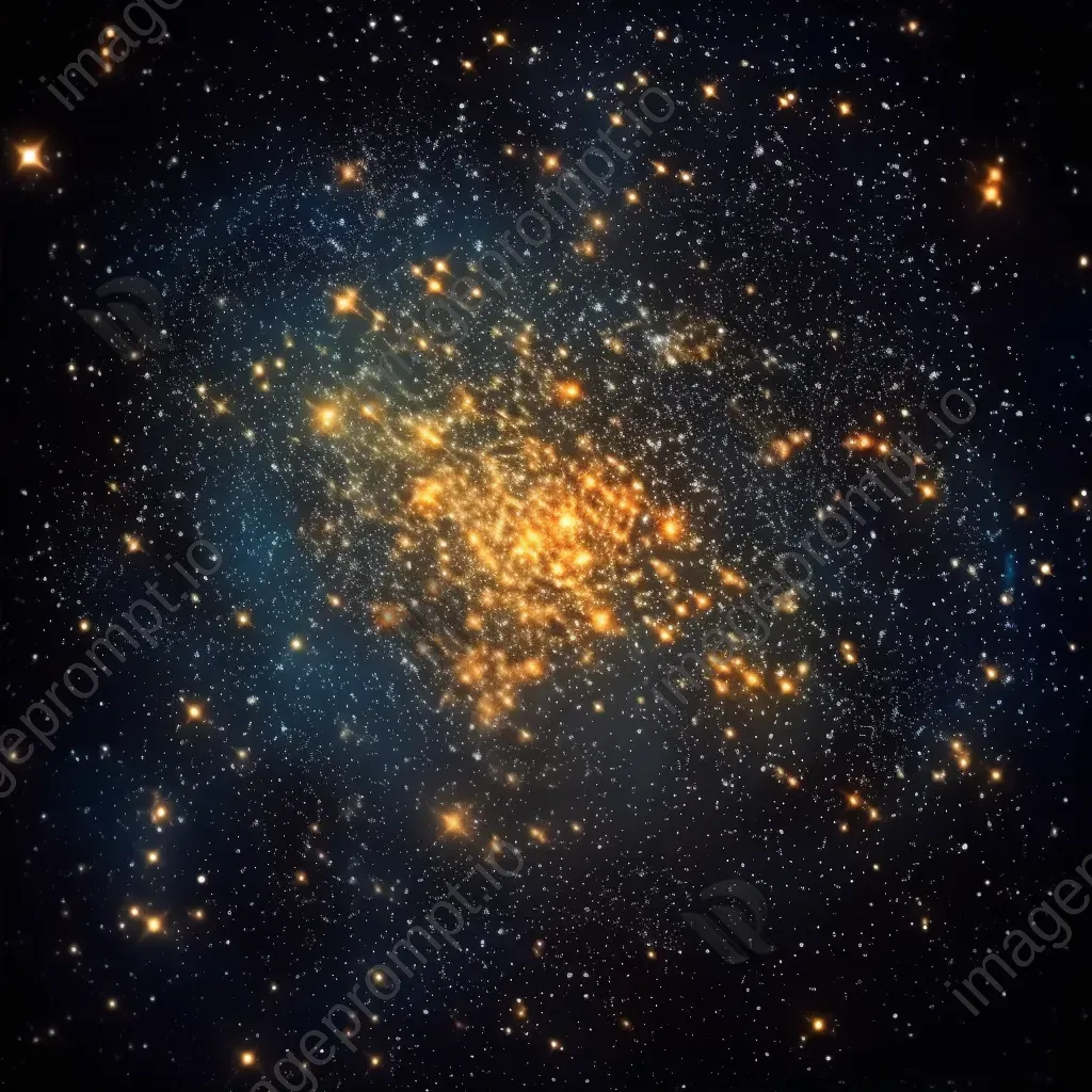 Ethereal star cluster with mix of bright and dim stars against dark sky backdrop - Image 2