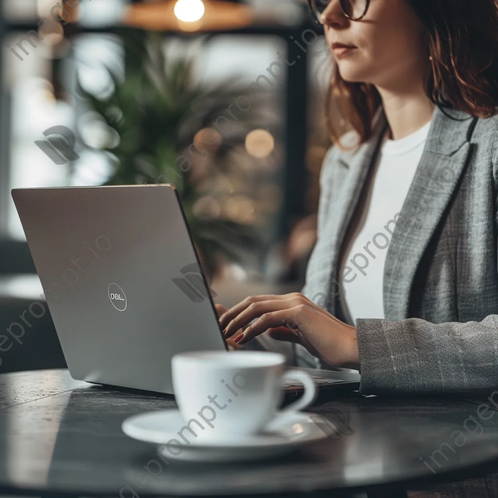 Businesswoman analyzing data on her laptop - Image 2