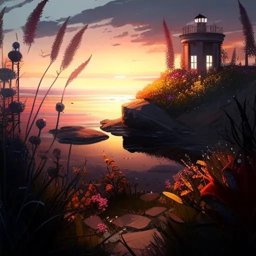 Twilight at the Seaside Garden