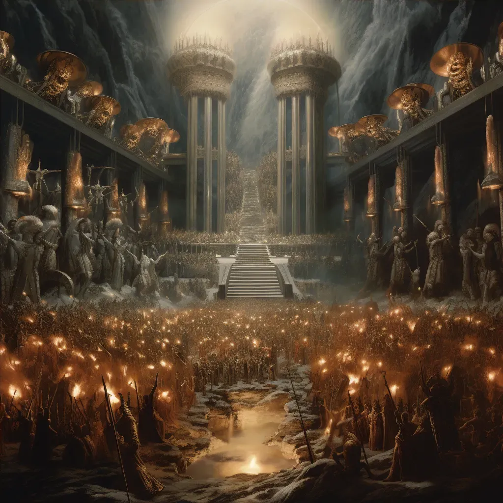 Image of majestic halls of Valhalla with Odin presiding - Image 4