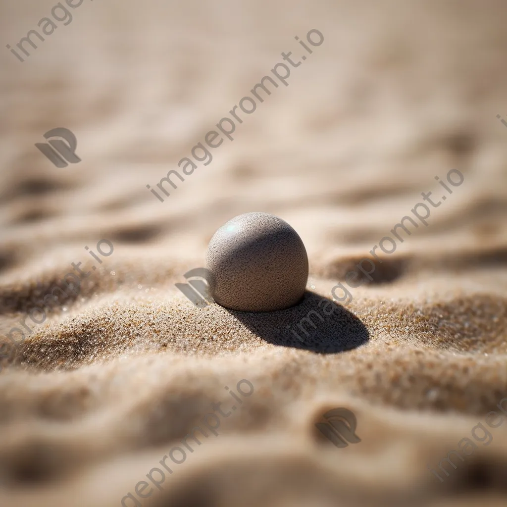 Smooth stone placed in soft sand - Image 4