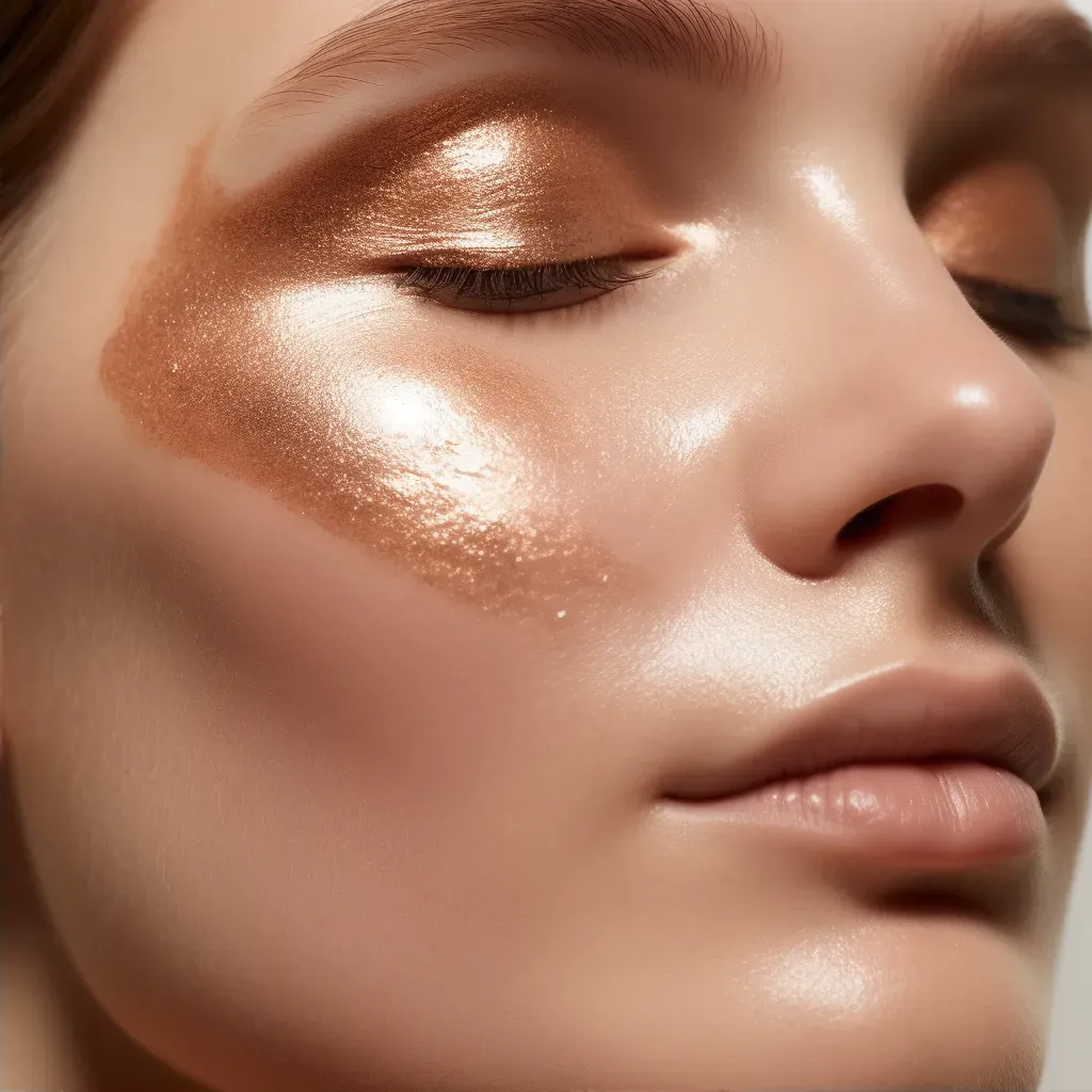 metallic cheek makeup - Image 2