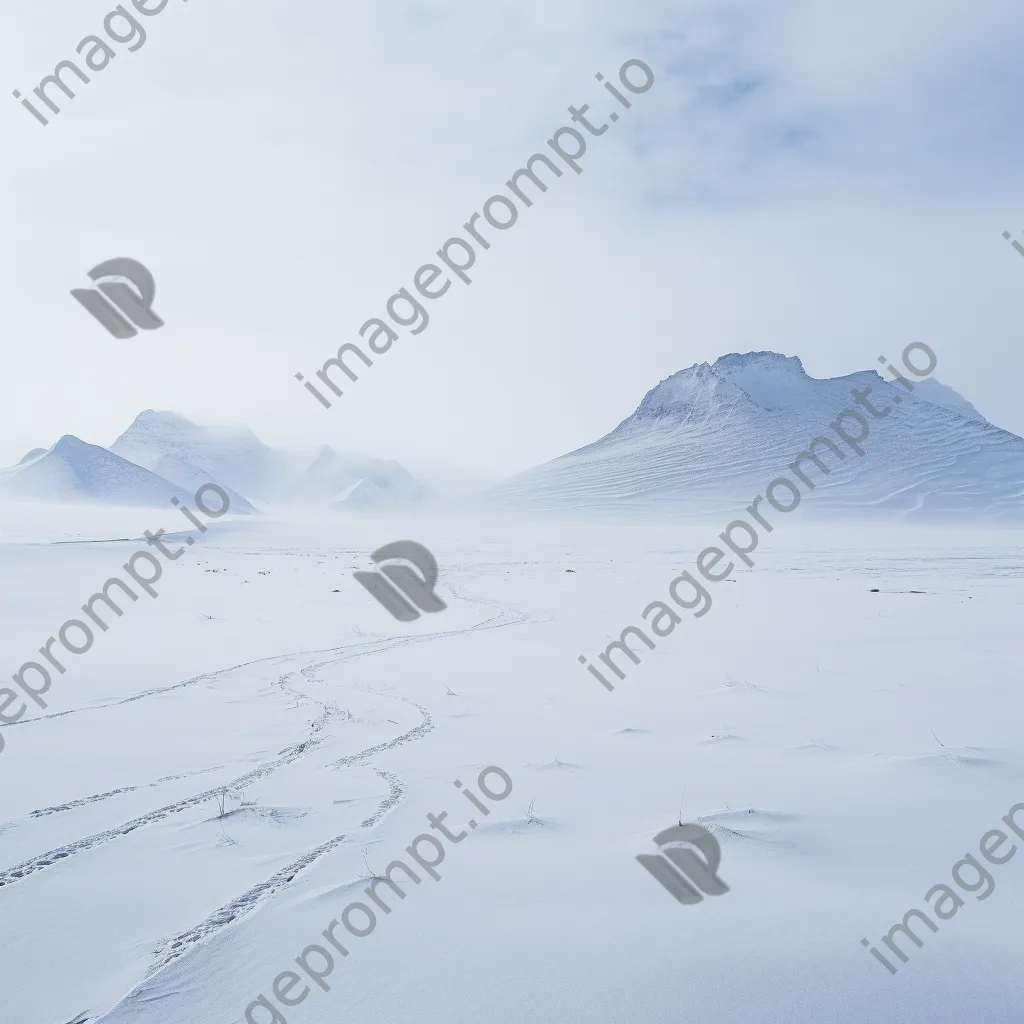 Snow-covered mountain plateau showcasing winter serenity. - Image 2