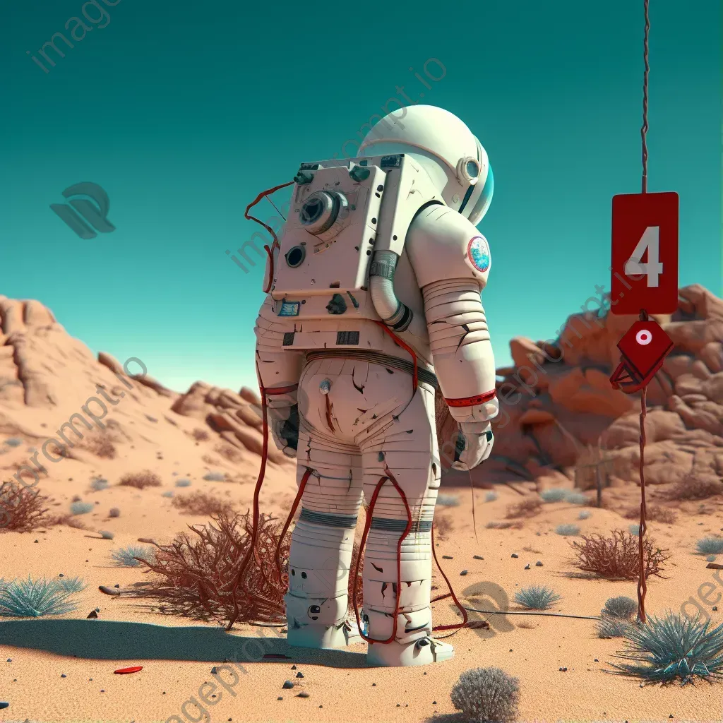 Lost astronaut stranded on deserted digital planet with 