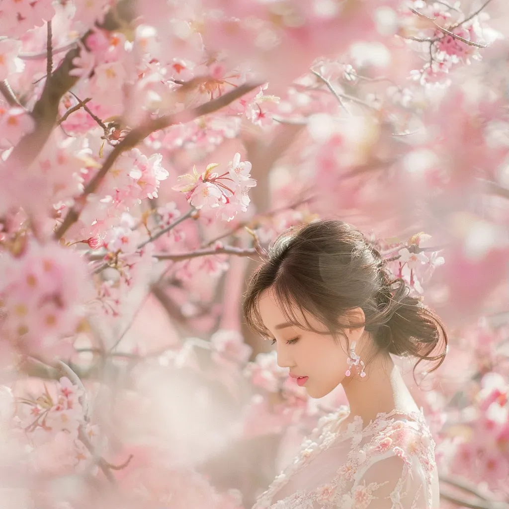 Cherry blossom portrait - Image 1