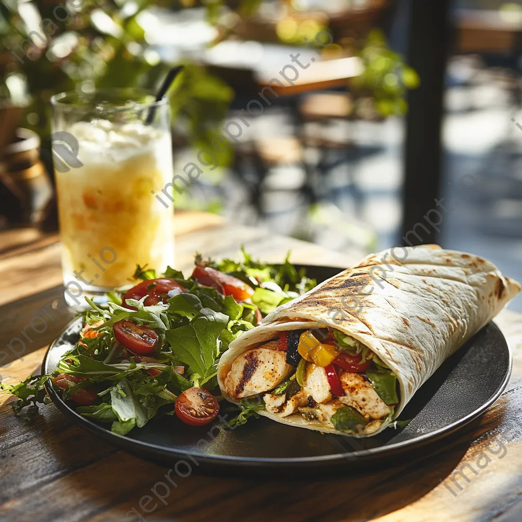 Fast food wrap served with salad - Image 2