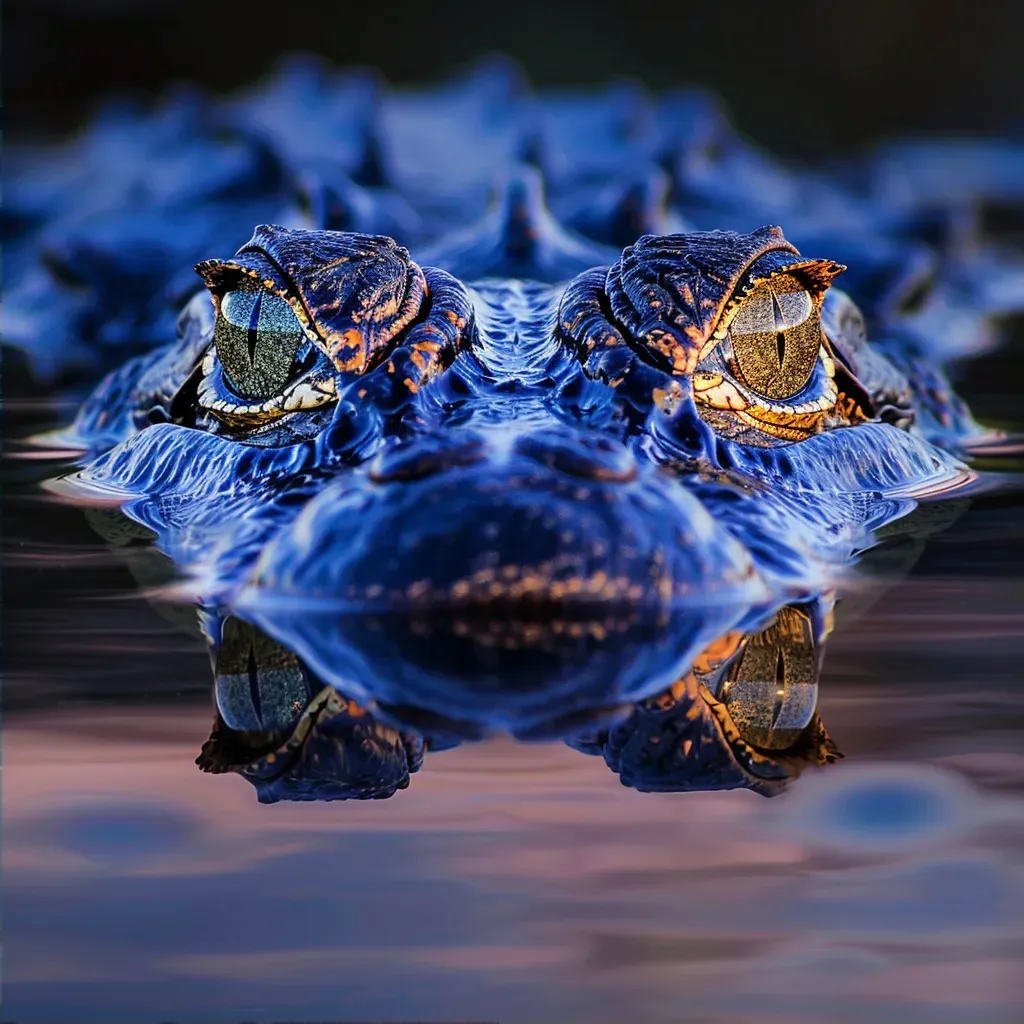 Crocodile Eyes Above Water