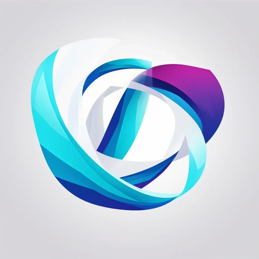 Dynamic abstract form logo on white background - Image 3