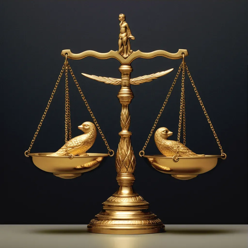 Golden scales symbolizing justice and fairness - Image 3