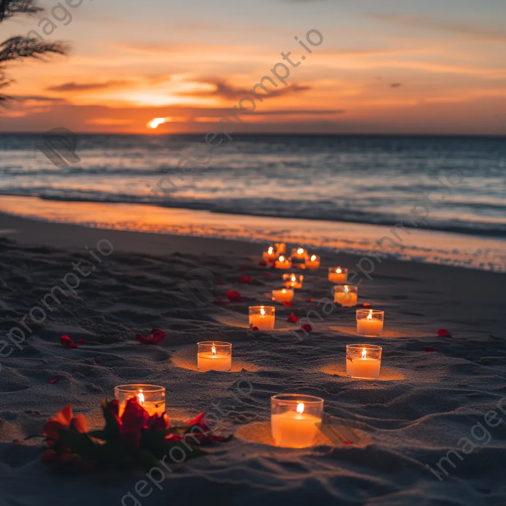 Proposal on the beach at sunset - Image 2