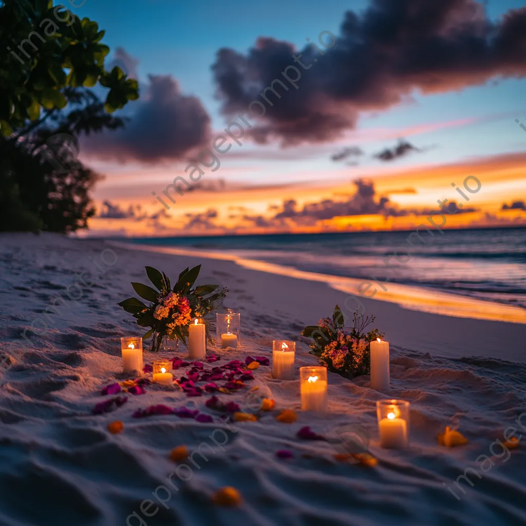 Proposal on the beach at sunset - Image 3