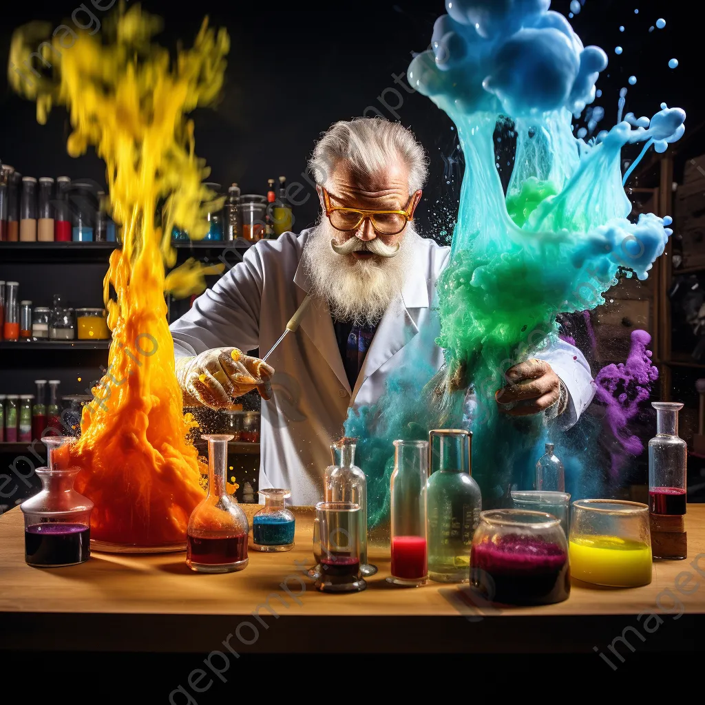 Scientist pouring chemicals in laboratory - Image 3