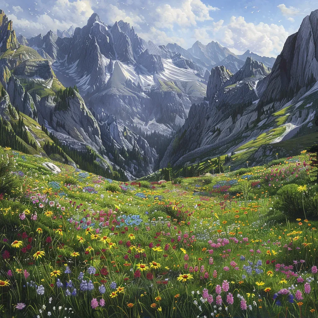 Wildflower meadow mountains - Image 2