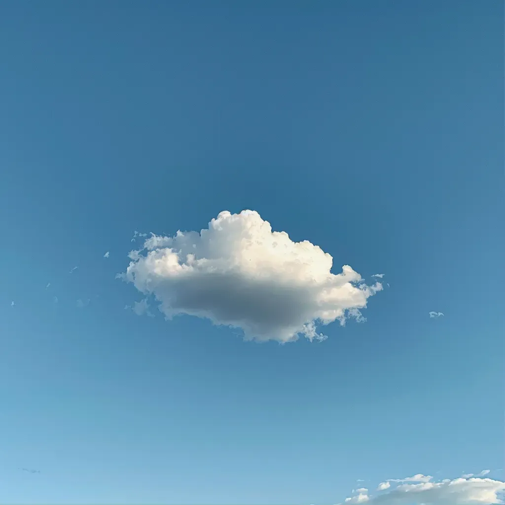 single cloud blue sky - Image 1