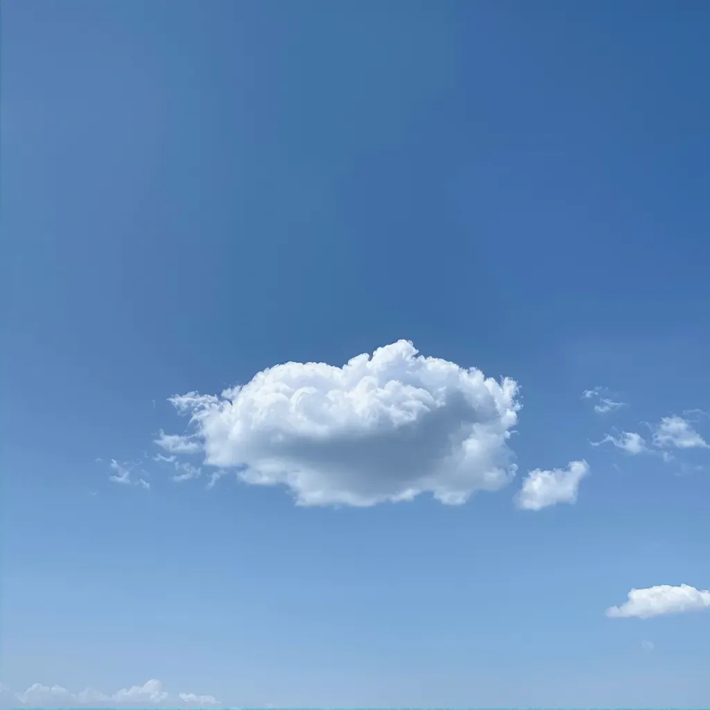 Single Cloud in a Vast Blue Sky