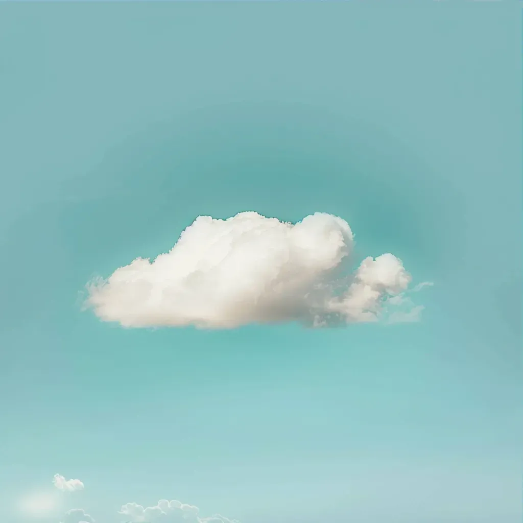 single cloud blue sky - Image 3