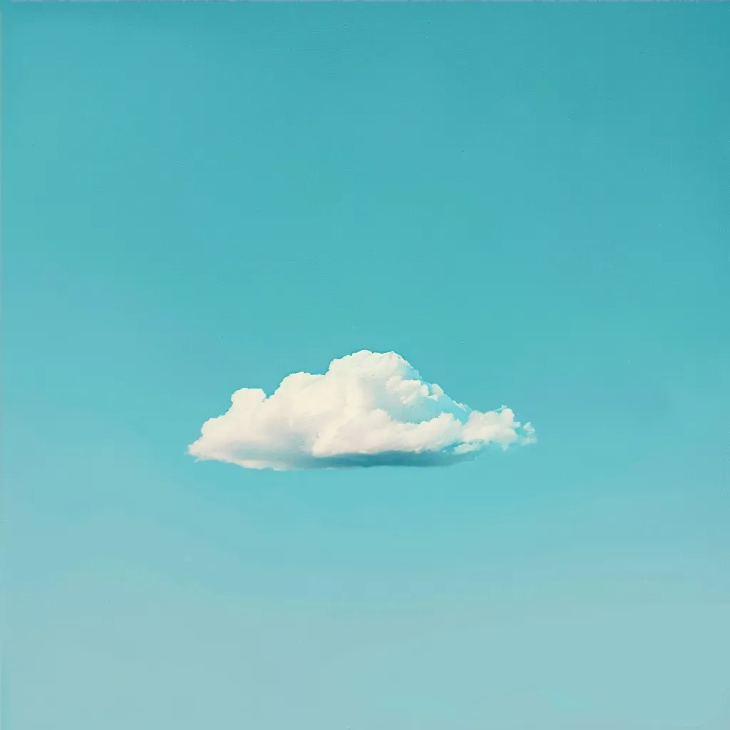 single cloud blue sky - Image 4