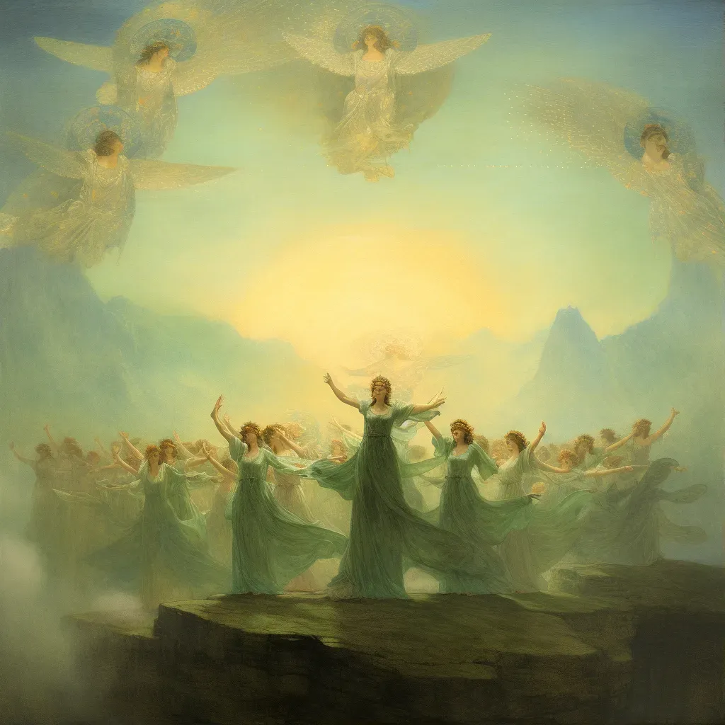 Divine dance on Mount Olympus with gods and goddesses - Image 1