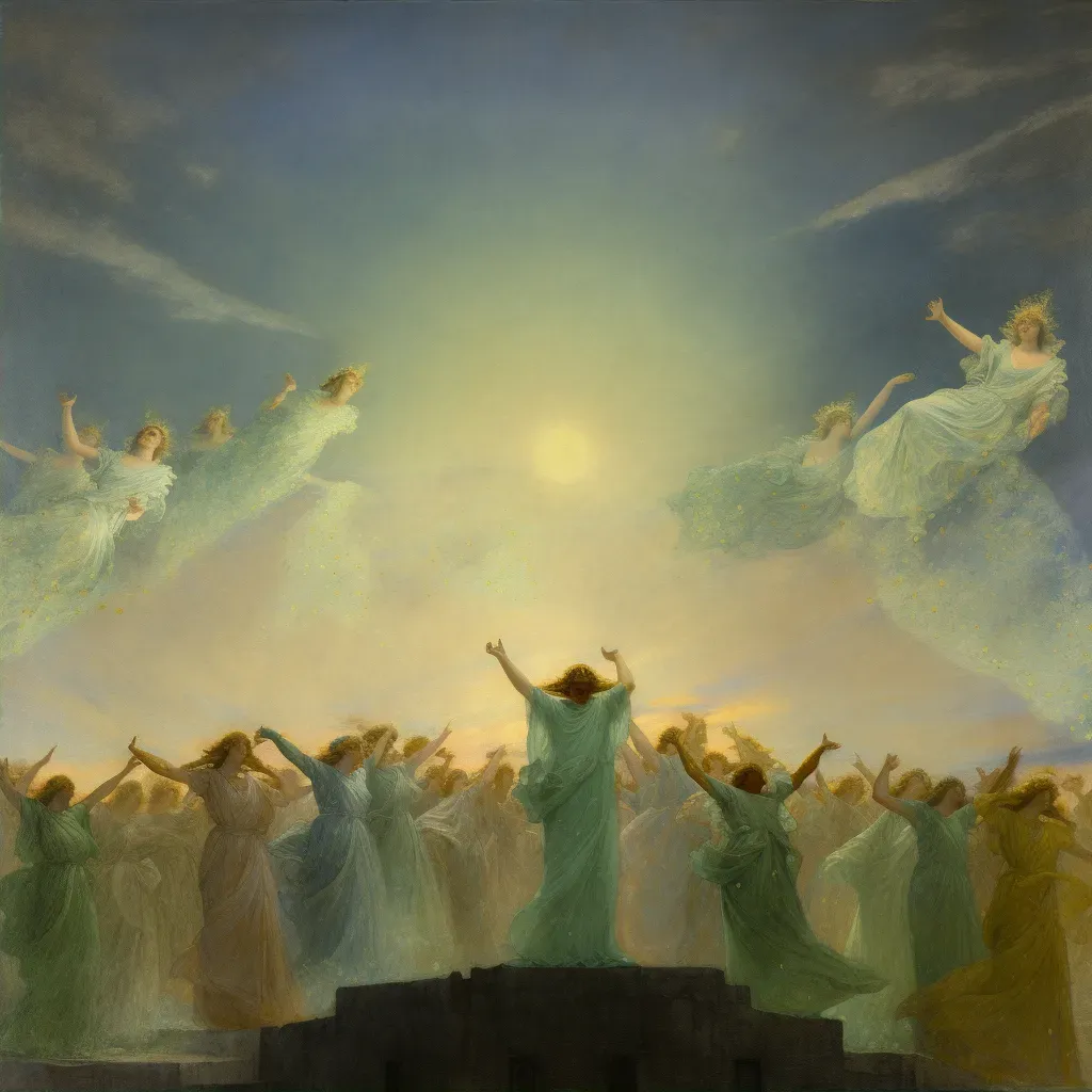 Divine dance on Mount Olympus with gods and goddesses - Image 2