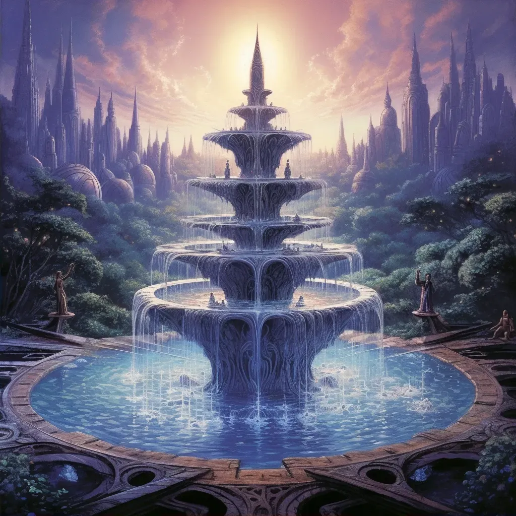 Image of a magical fountain granting visions of the future - Image 2