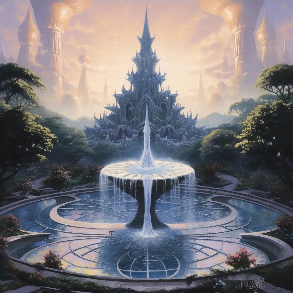 Image of a magical fountain granting visions of the future - Image 4