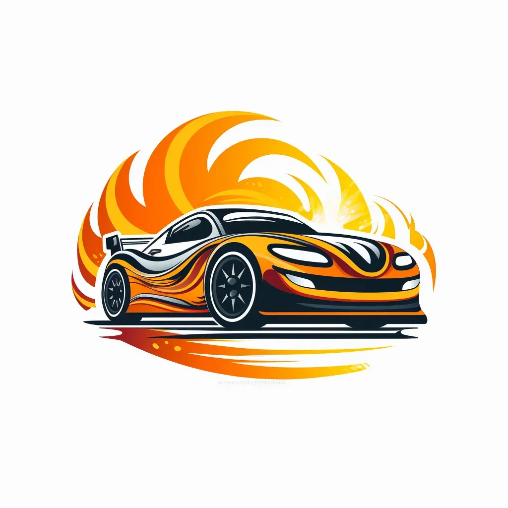 Blazing Race Car Logo