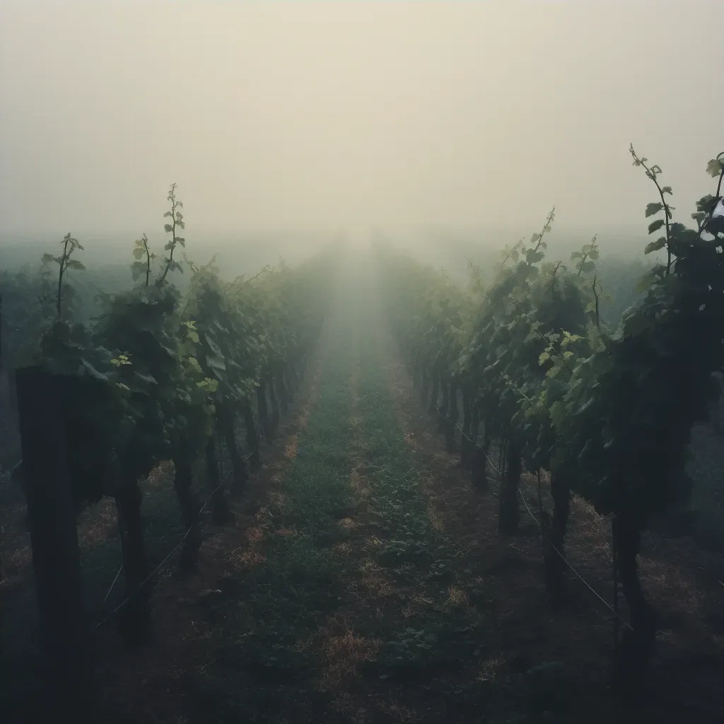 Foggy morning in a vineyard - Image 4