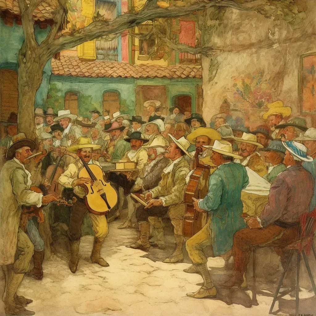 Image of a lively mariachi band performing in a festive atmosphere - Image 3