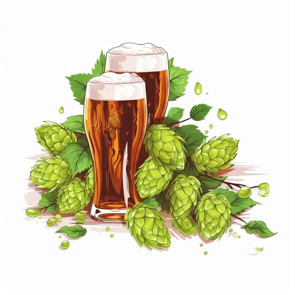 Craft brewery logo with hops and barley - Image 2