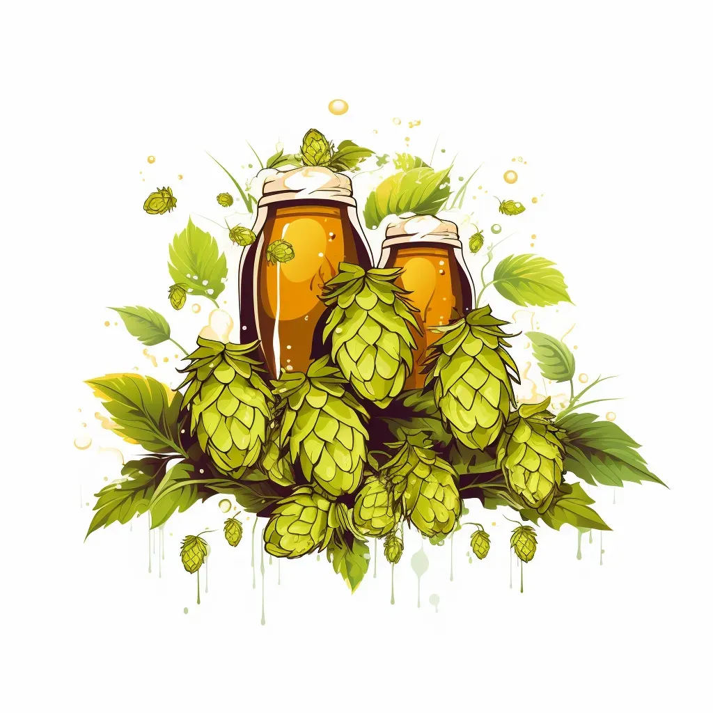 Craft brewery logo with hops and barley - Image 4