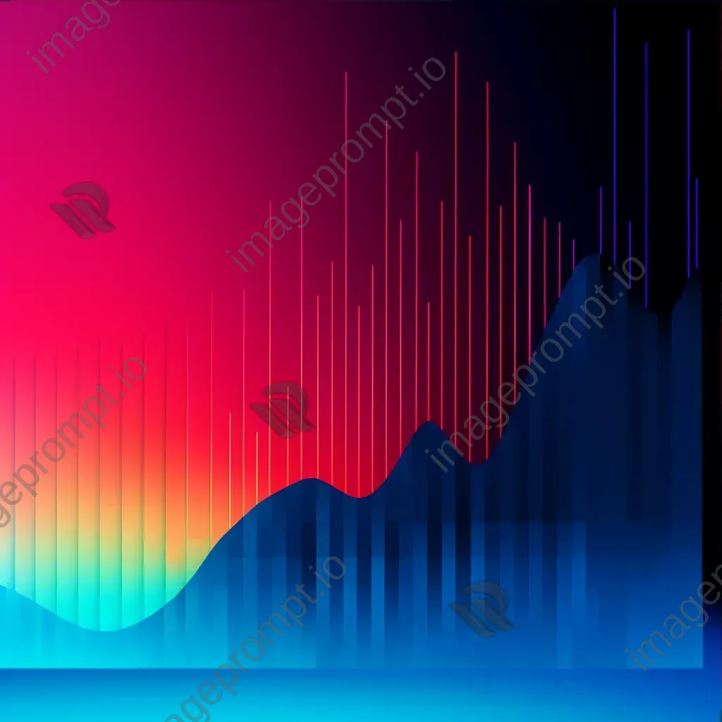 Geometric data visualization with bold color gradient representing global temperature changes - Image 3