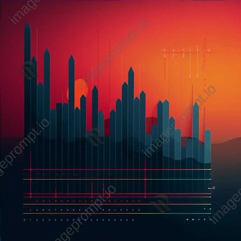 Geometric data visualization with bold color gradient representing global temperature changes - Image 4