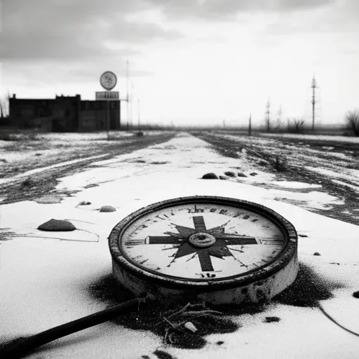 Image of a weathered compass pointing north, symbolizing guidance - Image 4