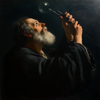 Baroque-inspired depiction of Galileo examining the night sky - Image 3