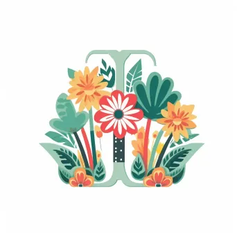 Gardening tools and blooming flowers logo - Image 3