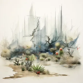 World where sea is a desert with underwater cacti - Image 1