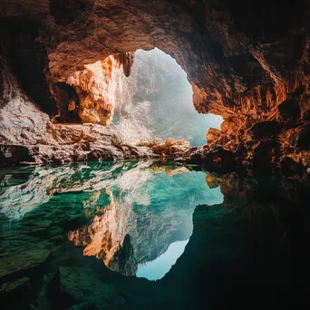 Underground Lake in Cave