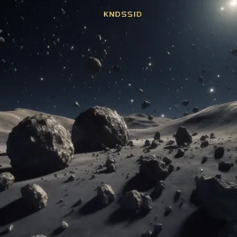 Dense asteroid field with various shapes and sizes against a backdrop of distant stars - Image 2