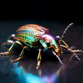 Macro view of a beetle