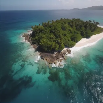 Tropical Island Aerial View