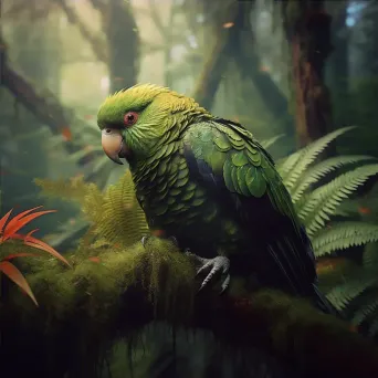 Kakapo Parrot in New Zealand Forest - Image 4