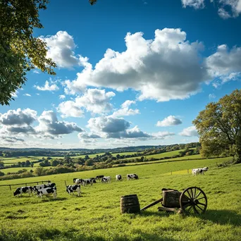 Scenic Traditional Dairy Farm Landscape