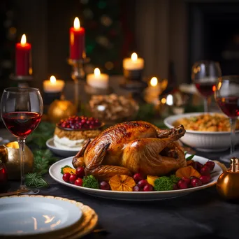 Elegant table setting for Christmas dinner - Image 3