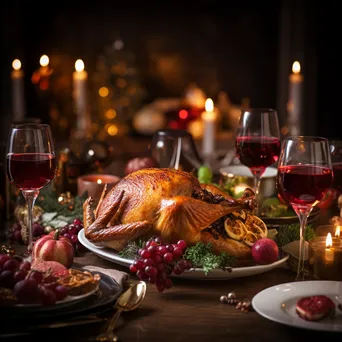 Elegant table setting for Christmas dinner - Image 4