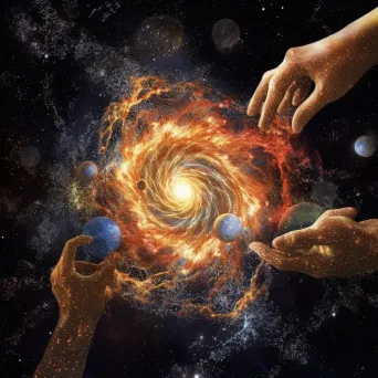 Image depicting the creation of the universe from a single seed, with stars and galaxies emerging - Image 4