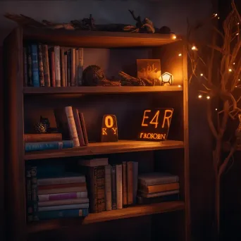 Enchanted bookshelf with 