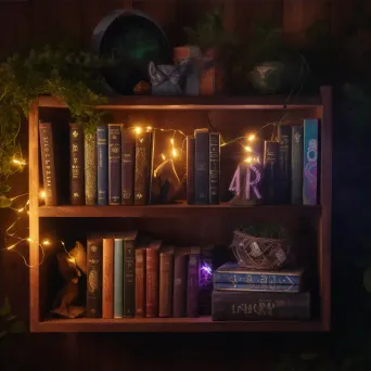 Enchanted bookshelf with 