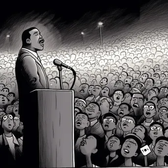 Figure delivering symbolic dream speech - Image 1